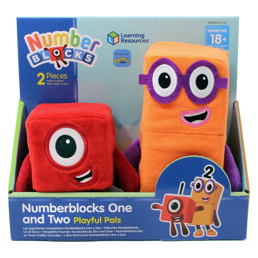 Set mascote din plus Numberblocks Unu & Doi, 18 luni+, Hand2Mind