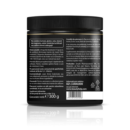 Beauty Help Ultra-Complex 9-in-1 Collagen Formula cu aroma de capsuni, 300 g, Zenyth 761272