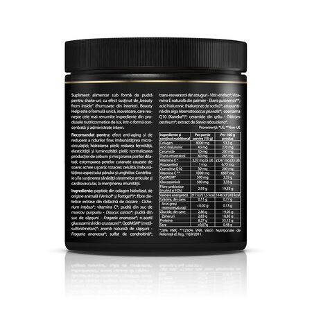 Beauty Help Ultra-Complex 9-in-1 Collagen Formula cu aroma de capsuni, 300 g, Zenyth 761271