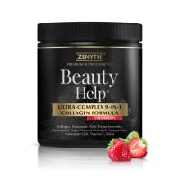 Beauty Help Ultra-Complex 9-in-1 Collagen Formula cu aroma de capsuni, 300 g, Zenyth