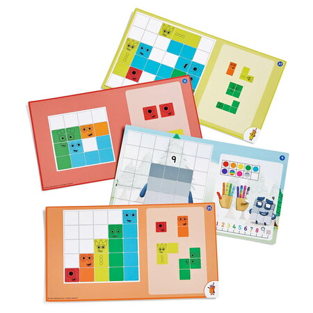 Joc de logica Numberblocks, rezolva puzzle-uri, 3 ani+, Hand2Mind 744832