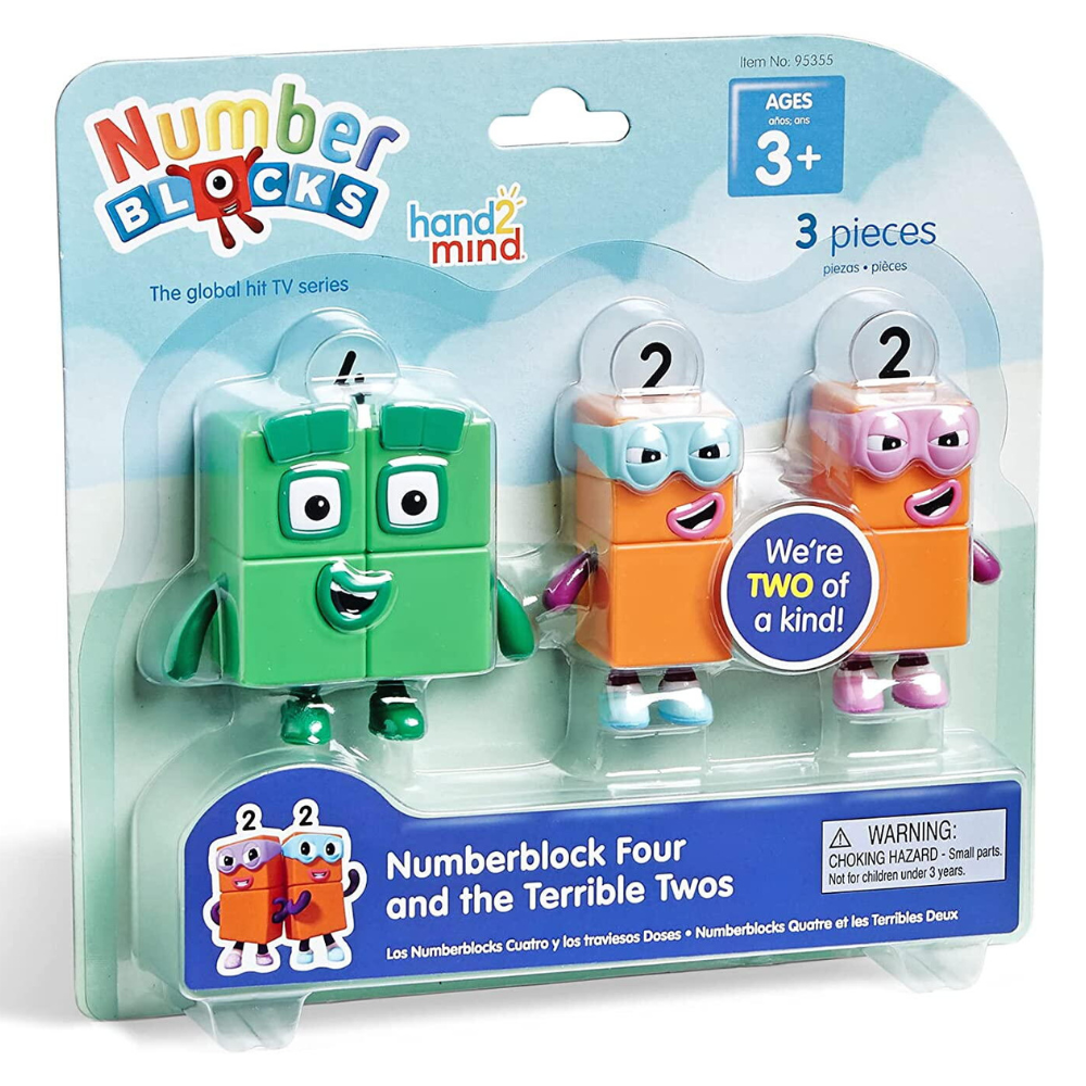 Set figurine Numberblocks, Patru & Teribilii Doi, 3 ani+, Hand2Mind