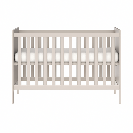 Patut bebelusi din MDF transformabil in Sofa Elisabeth II, 120×60 cm, Beige, E-Kids
