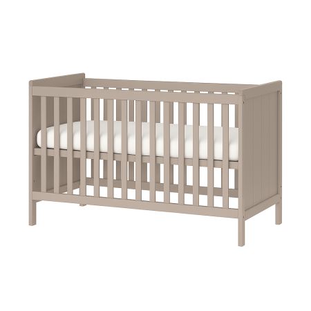 Patut bebelusi din MDF transformabil in Sofa Elisabeth II, 120×60 cm, Beige, E-Kids 744855