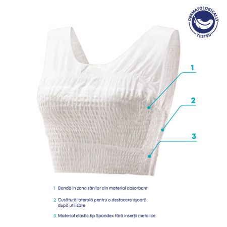 Sutien de unica folosinta tip Bustiera, marimea XL, 3 bucati, Apfia Care 744875