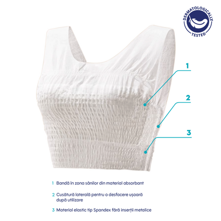 Sutien de unica folosinta tip Bustiera, marimea XL, 3 bucati, Apfia Care 744875