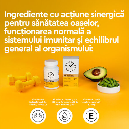 D3+K2 Ultra, 30 capsule gelatinoase moi, Good Routine 777393