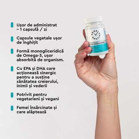 Pure Omega-3 Vegan, 30 capsule moi, Good Routine 777107