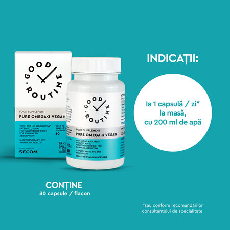 Pure Omega-3 Vegan, 30 capsule moi, Good Routine 777108
