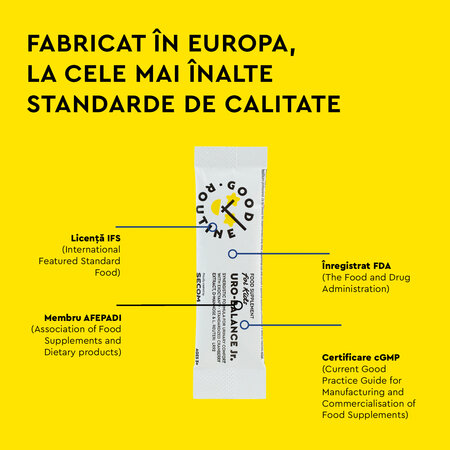 Uro-Balance Jr, gust de portocale, 10 plicuri x 2.25 g, Good Routine 763531