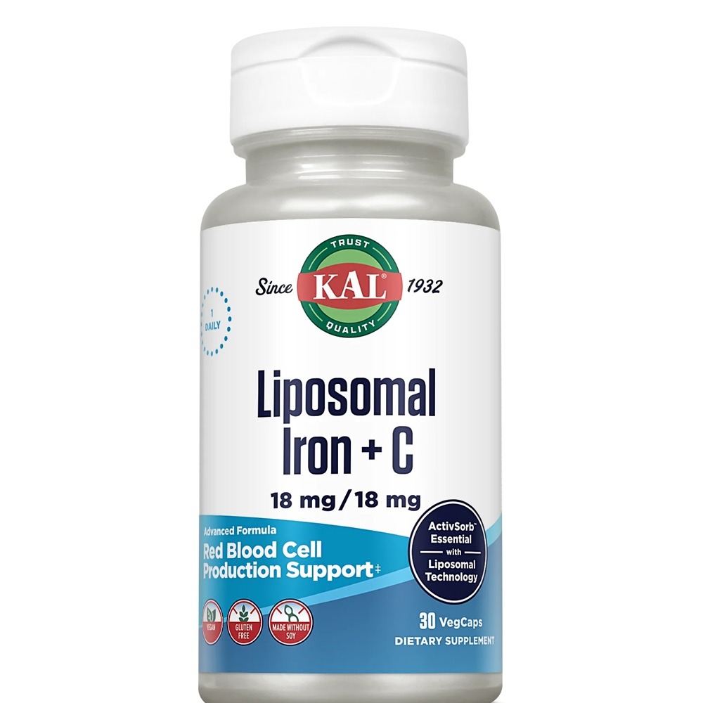 Liposomal Iron + C, 18 mg, 30 capsule, Kal