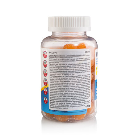 Jeleuri Magnesium Citrate, Portocale, 60 bucati, Kal 776760