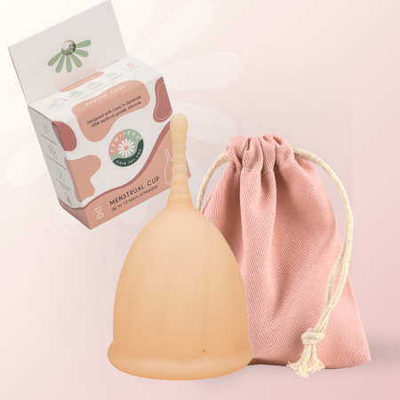 Cupa menstruala 100% silicon medicinal, Marimea S, Powder, 1 bucata, FemiEko 756883