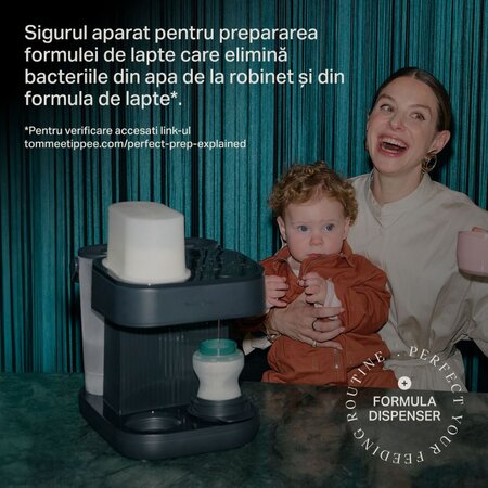 Aparat pentru pregatirea laptelui praf Perfect Prep Pro, Negru, Tommee Tippee 745562