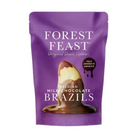 Nuci braziliene invelite in ciocolata belgiana cu lapte, 120 g, Forest Feast