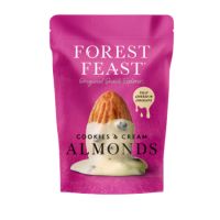 Migdale in ciocolata belgiana alba si biscuiti crocanti, 120 g, Forest Feast