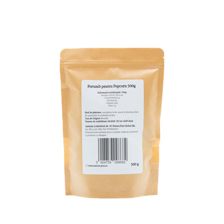 Porumb pentru popcorn, 500 g, Natura Plus 745120