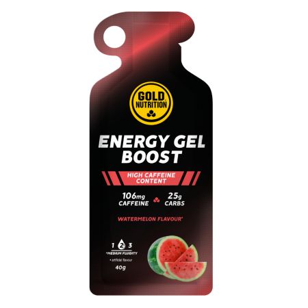 Gel energizant Boost Energy, Pepene Rosu, 40 g, Gold Nutrition