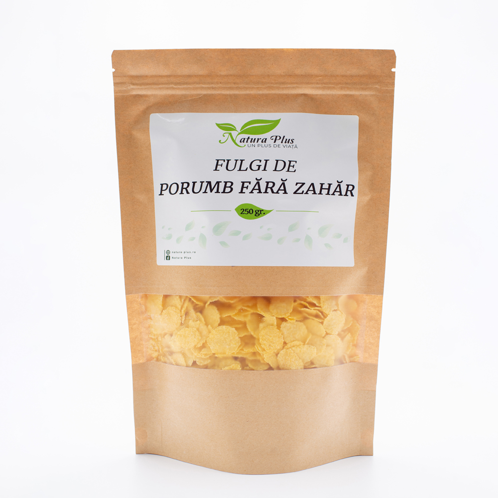 Fulgi de porumb fara zahar, 250 g, Natura Plus