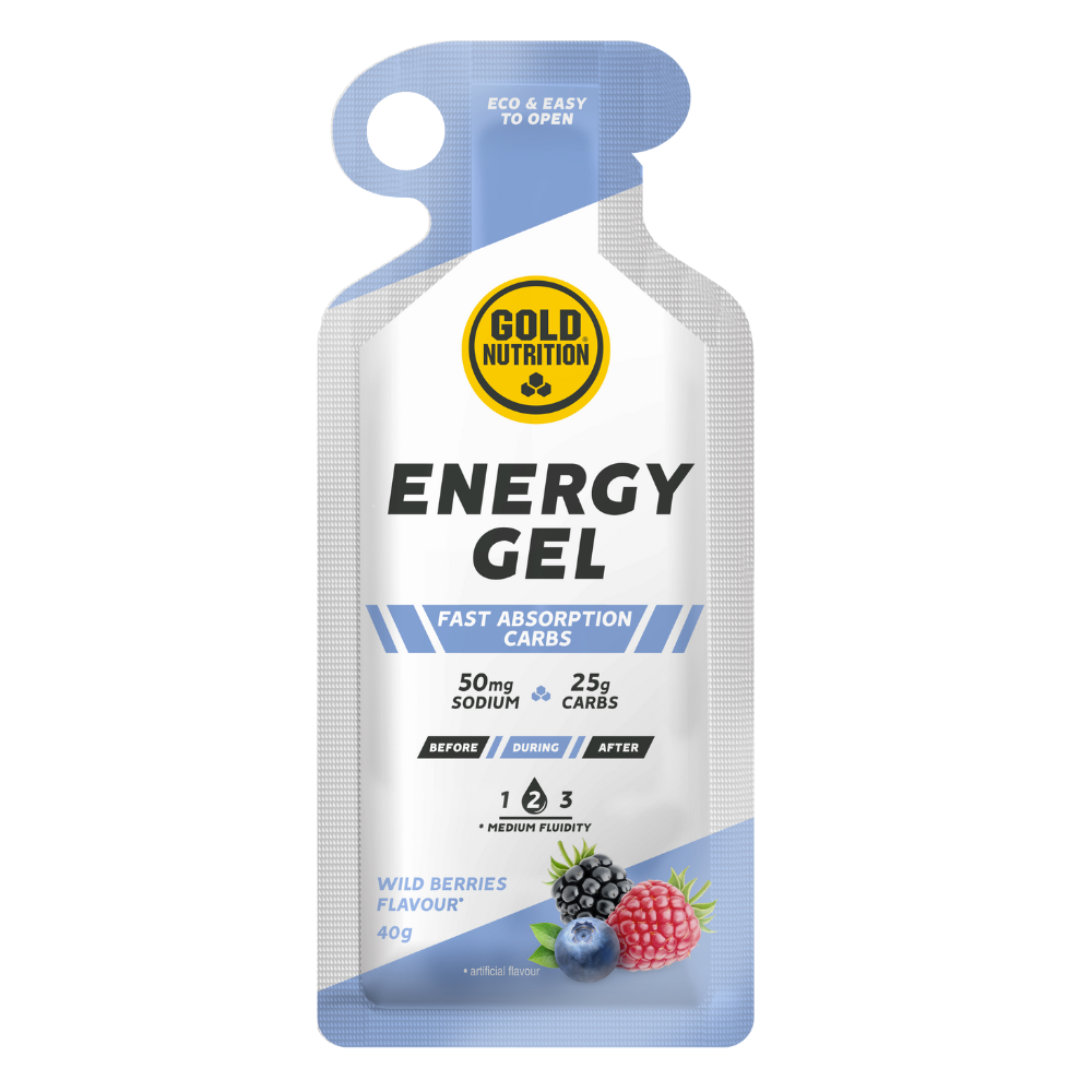 Gel energizant Energy, Fructe de padure, 40 g, Gold Nutrition