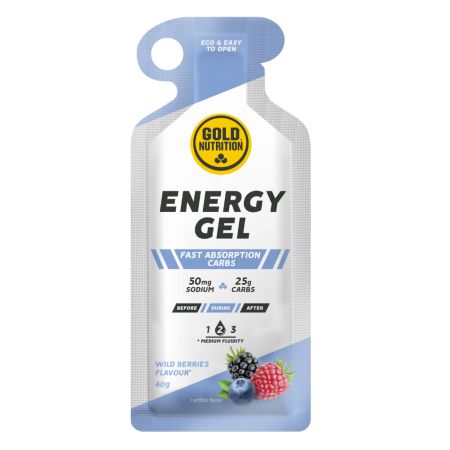Gel energizant Energy, Fructe de padure, 40 g, Gold Nutrition