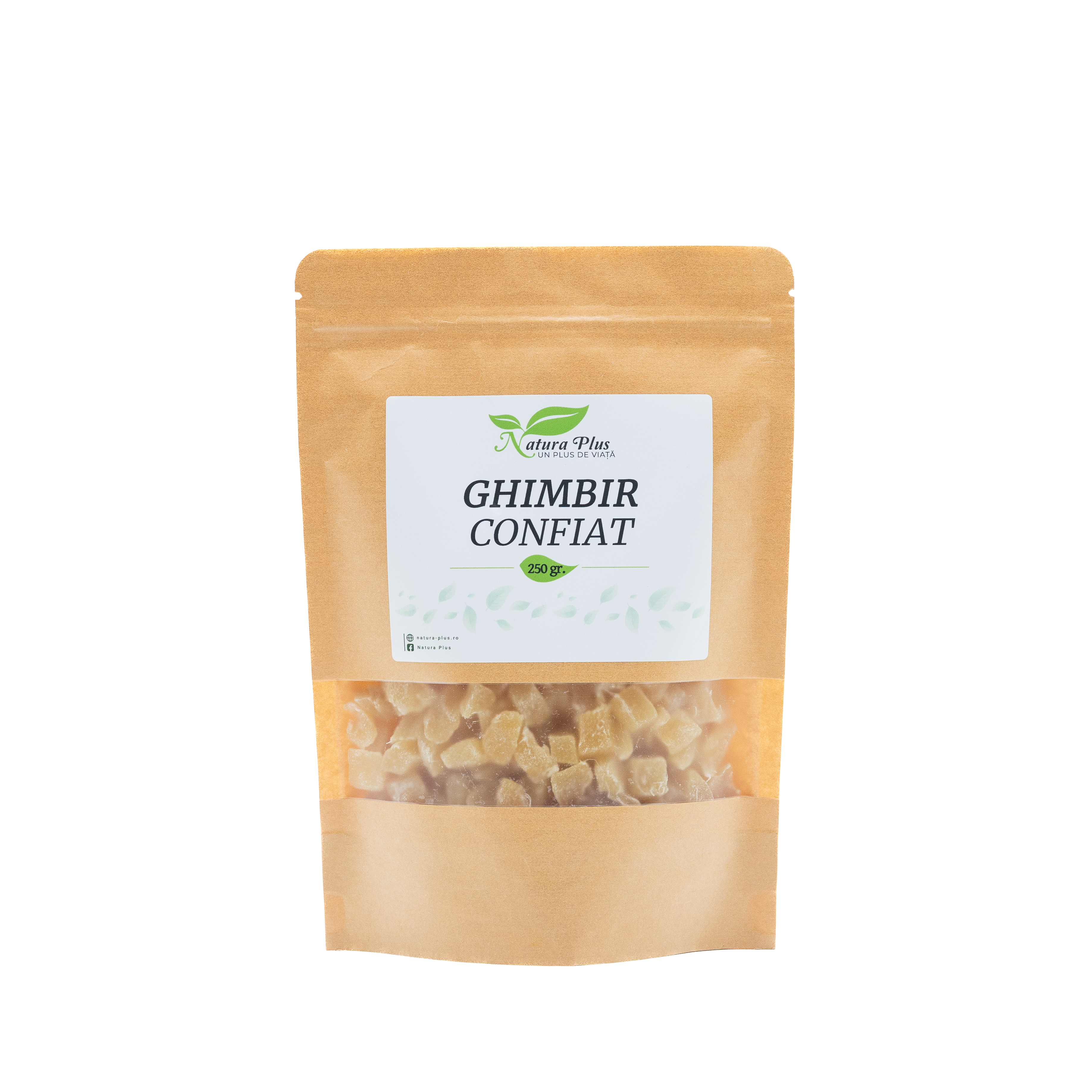 Ghimbir confiat, 250 g, Natura Plus
