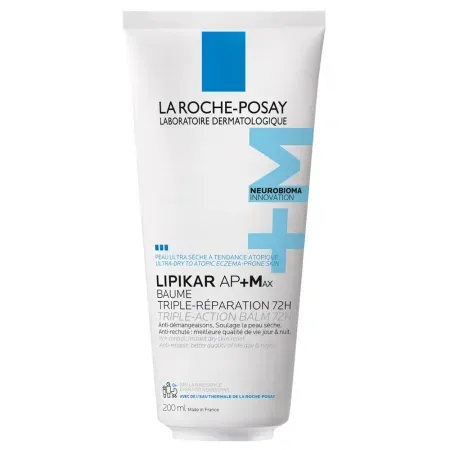 Balsam triplu reparator Lipikar Baume AP+Max, 200 ml, La Roche Posay
