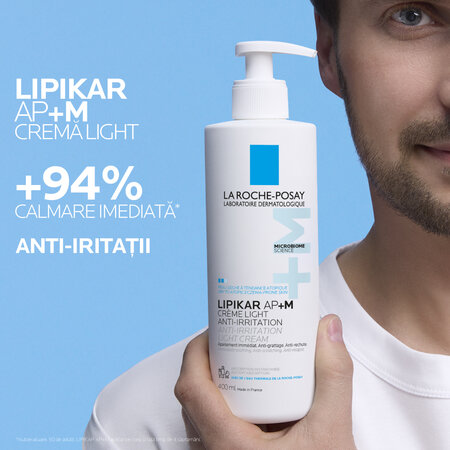 Crema cu tripla actiune Lipikar Light AP+M, 400 ml, La Roche Posay 745305