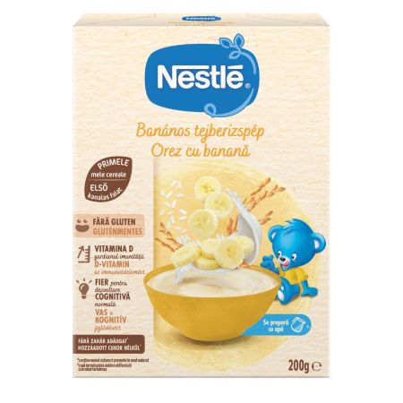 Cereale cu lapte si banana, 6 luni+, 200 g, Nestle