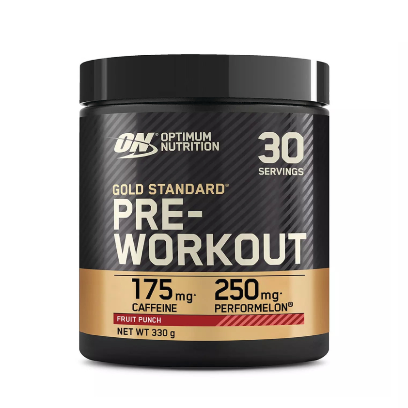 Pre workout cu aroma punch de fructe Gold Standard, 330 g, Optimum Nutrition
