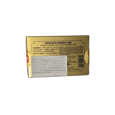 Capsule cu pulbere din radacina de ginseng coreean, 500 mg, 50 capsule, Ilhwa 745381