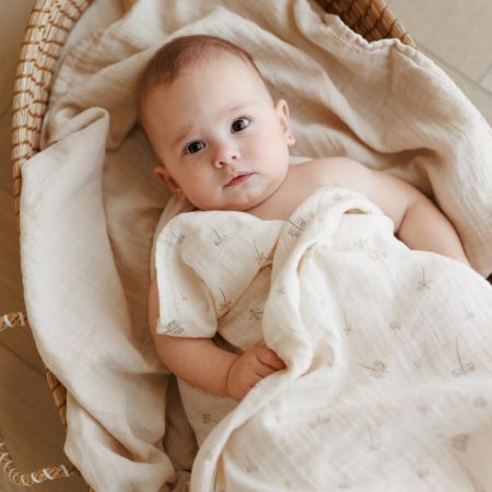 Muselina multifunctionala din bumbac 100% organic SNUGGLE.me, 120x120 cm, Pure Life, 1 bucata, Onino 745451