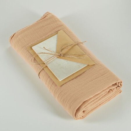 Muselina multifunctionala din bumbac 100% organic HUG.me, 120x120 cm, Oatmeal Beige, 1 bucata, Onino 745456