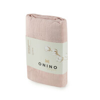 Muselina multifunctionala din bumbac 100% organic HUG.me, 120x120 cm, Warm Peach, 1 bucata, Onino