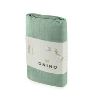 Muselina multifunctionala din bumbac 100% organic HUG.me, 120x120 cm, Serene Green, 1 bucata, Onino