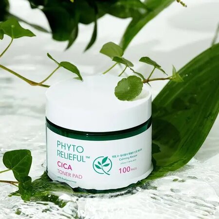 Paduri vegane imbibate cu toner calmant Phyto Relieful, 100 bucati, Thank You Farmer 745496