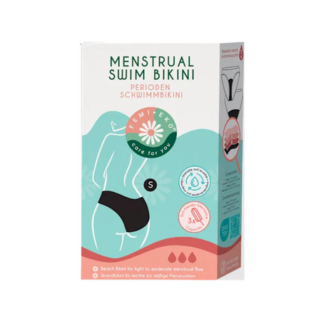 Slip menstrual reutilizabil pentru apa, marimea S, Negru, 1 bucata, FemiEko