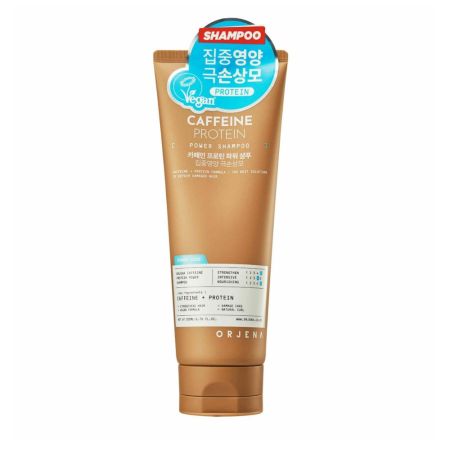 Sampon impotriva caderii parului cu cafeina si proteine vegetale Caffeine, 200 ml, Orjena