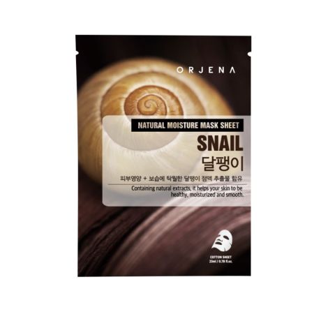 Masca servetel cu extract de mucina de melc Natural Mask, 1 bucata, Orjena