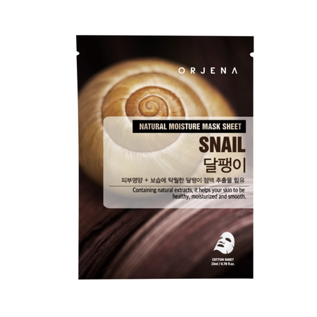 Masca servetel cu extract de mucina de melc Natural Mask, 1 bucata, Orjena