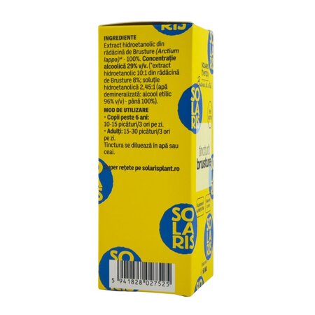 Tinctura de brusture, 50 ml, Solaris 745834