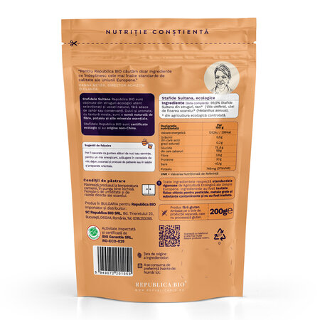 Stafine Bio Sultana, 200 g, Republica Bio 745835
