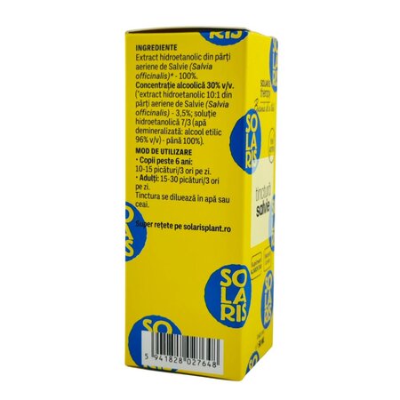 Tinctura de Salvie, 50 ml, Solaris 745884