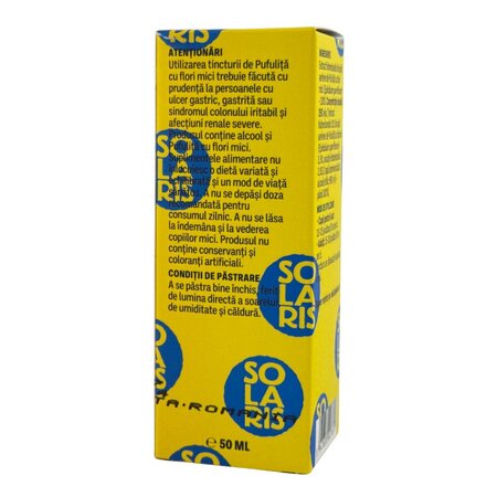 Tinctura de Pufulita cu flori mici, 50 ml, Solaris 745893