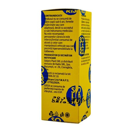Tinctura de galbenele, 50 ml, Solaris 745937