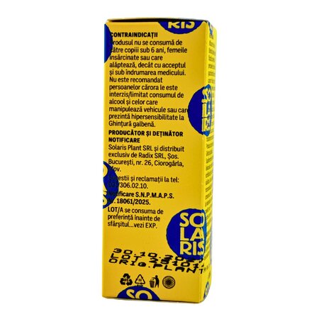 Tinctura de Ghintura galbena, 50 ml, Solaris 745949