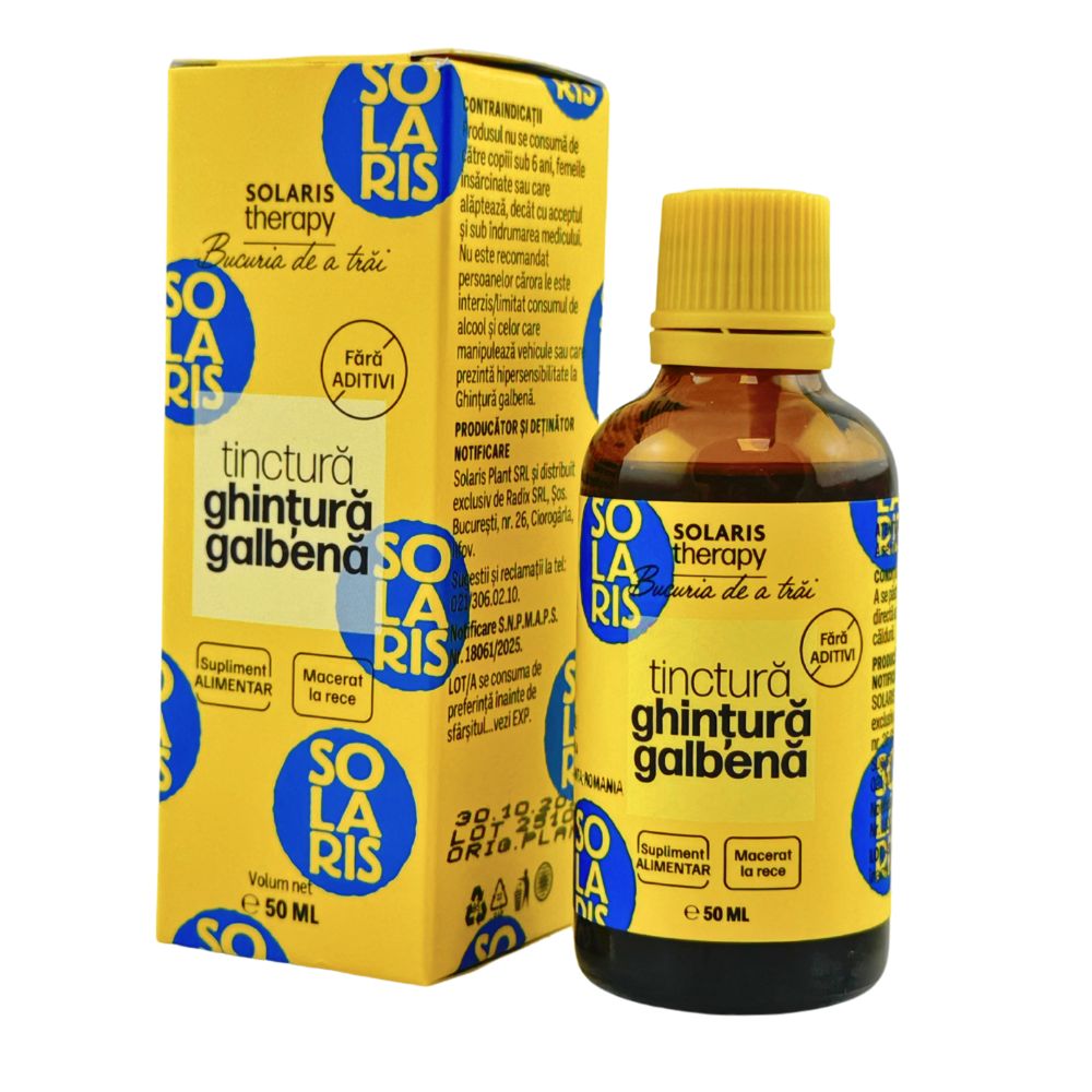 Tinctura de Ghintura galbena, 50 ml, Solaris