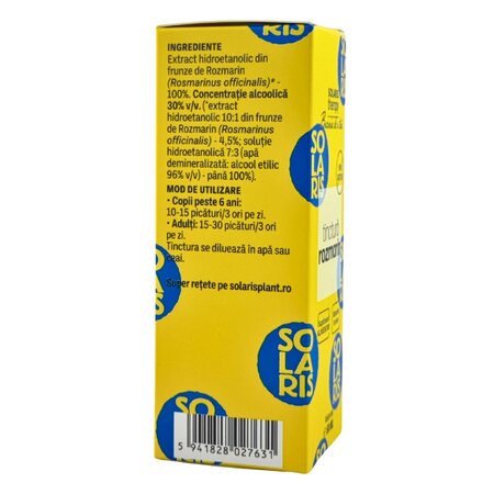 Tinctura de Rozmarin, 50 ml, Solaris 746005