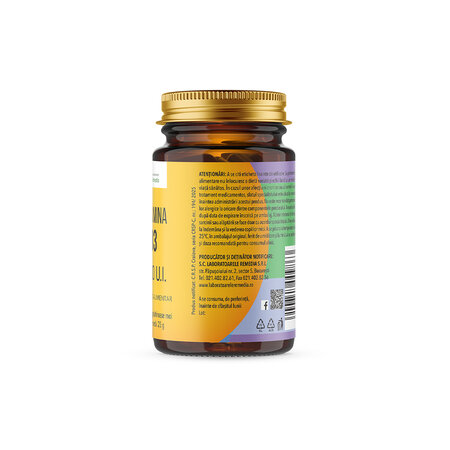 Vitamina D3, 2000UI, 100 capsule moi, Laboratoarele Remedia 746096