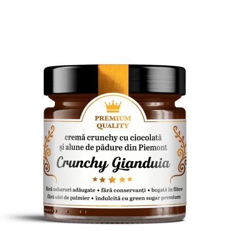 Crema crunchy cu ciocolata si alune de padure din Piemont, Crunchy Gianduia, 250 g, Secretele Ramonei
